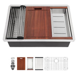 Undermount Stainless Steel Kitchen Sink 30" x 18" x 10