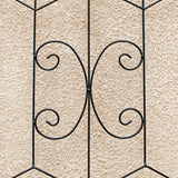 Black Metal Garden Trellis 71" x 19.7" Rustproof Iron Frame