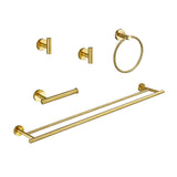 5-Piece Bathroom Hardware Set Towel Bar Ring Hooks