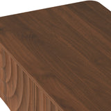 Square Engineered Wood Coffee Table with Storage Walnut Brown