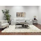 3-Piece Coffee and End Table Set, Wood with Metal Frame
