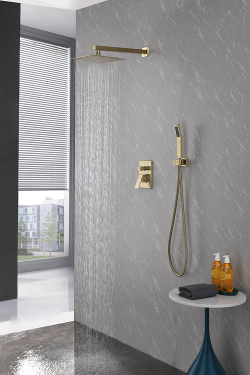 10" Rain Shower Head Wall Mounted Luxury Mixer Combo Set