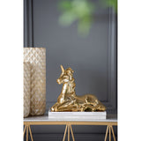 Flora & Fauna Unicorn Figurine Gold 11x4.5x9