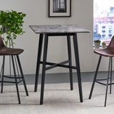 Engineered Wood Dining Table Grey/Black 45"
