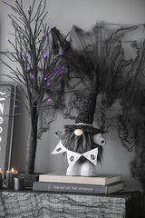 Set of 2, 6x4x20' Fabric Black Gnome with 'Boo' Banner, for Halloween Decor