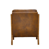 Wood Accent Chair Light Brown