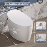 Smart Toilet with Bidet Built in, ADA One-Piece Toilet Auto Open/Close