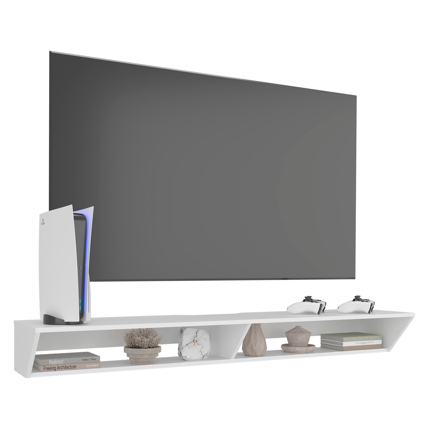 65" Modern TV Stand with 3 Open Shelves Media Console
