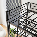 Twin Metal Bunk Bed Black
