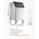 Commercial Ice Maker Storage Bin, 300 LBS Capacity Ice-Bin