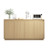 4 Door Sideboard Buffet Cabinet with Power Outlet