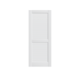 30" X 80"Louver Interior Door Slab, White PVC Waterproof Moisture-Resistant