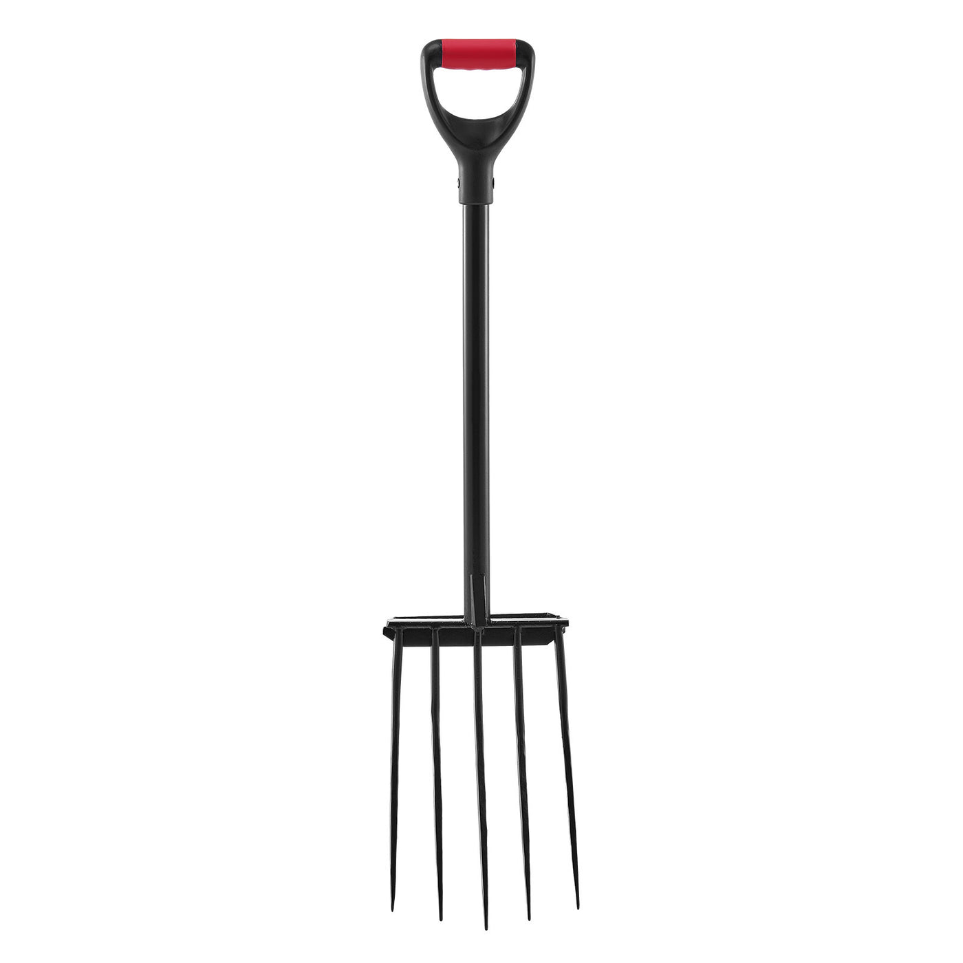 5 Tine Garden Spading Fork 41" Metal Handle Heavy Duty