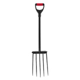 5 Tine Garden Spading Fork 41" Metal Handle Heavy Duty