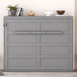 Full Size Murphy Bed Wall Bed,Gray