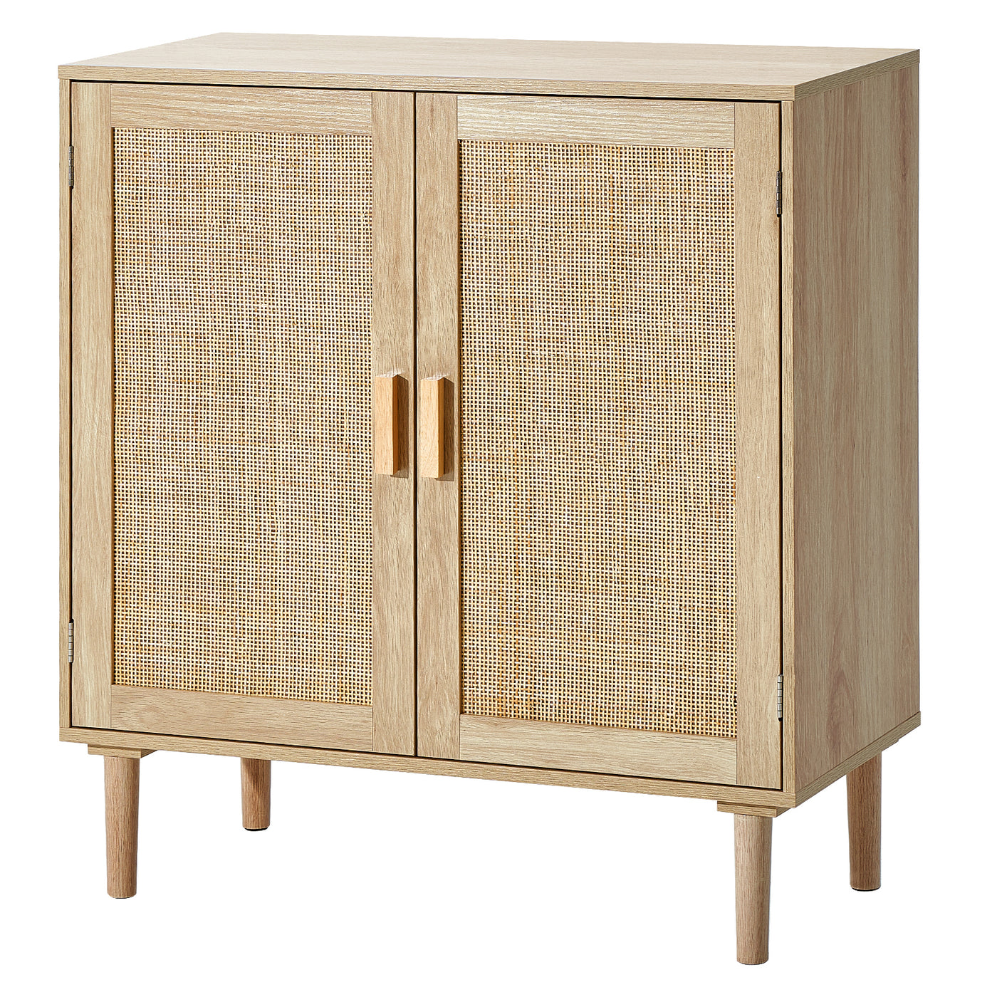 Rattan Storage Cabinet 31.5" with Magnetic Doors