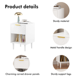 Engineered Wood Nightstand White