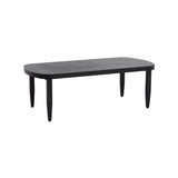 Modern Arc Outdoor Coffee Table Black Marble Sintered Stone