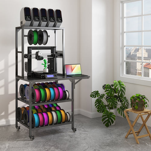 3D Printer Stand, Heavy Duty 3D Printer Table Stand with Filament Storage Rack