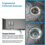 Stainless Steel Undermount Kitchen Sink 30"x19" Single Bowl