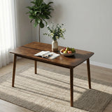 Solid Wood Dining Table Walnut 50"