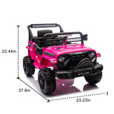 12V Kids Ride On Electric Truck Car W/Parents Control,2WD,Four-wheel suspension,