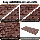 22-Piece Interlocking Deck Tiles Brown 24x12 Polypropylene