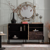 56.3" Mid-Century Modern Sideboard Cabinet - Wood & MDF