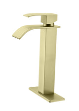 Waterfall Spout Single Handle Bathroom Vanity Sink Faucet