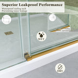 56-60"W x 72"H Frameless Sliding Shower Door Enclosure