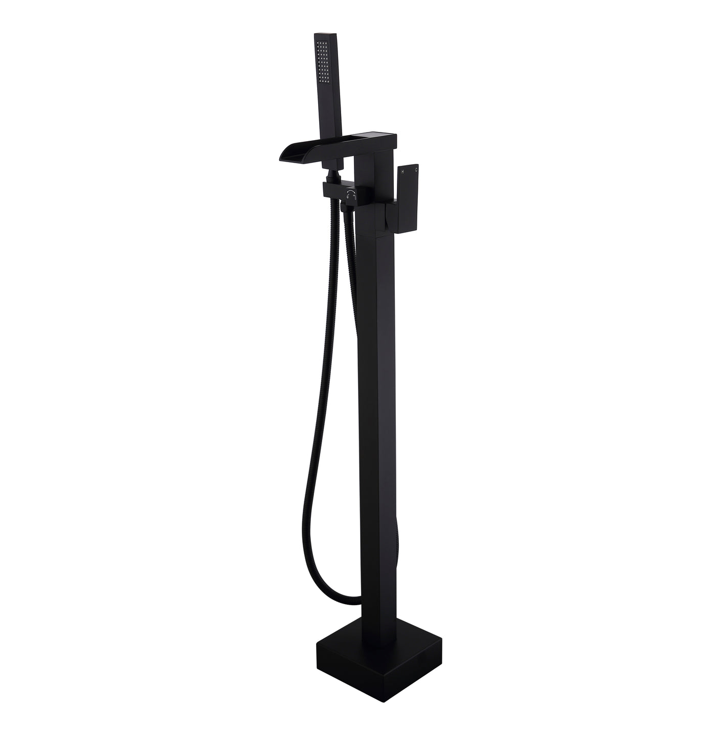 Floor Mounted Tub Faucet High Flow Freestanding Tub Filler with Handheld Shower Head