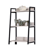 Leaning Ladder Bookshelf - 5 Shelves - Natural and Black - 24"W