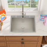 25"x22"x12" Stainless Steel Utility Sink Drop In Topmount 16 Gauge Deep Single