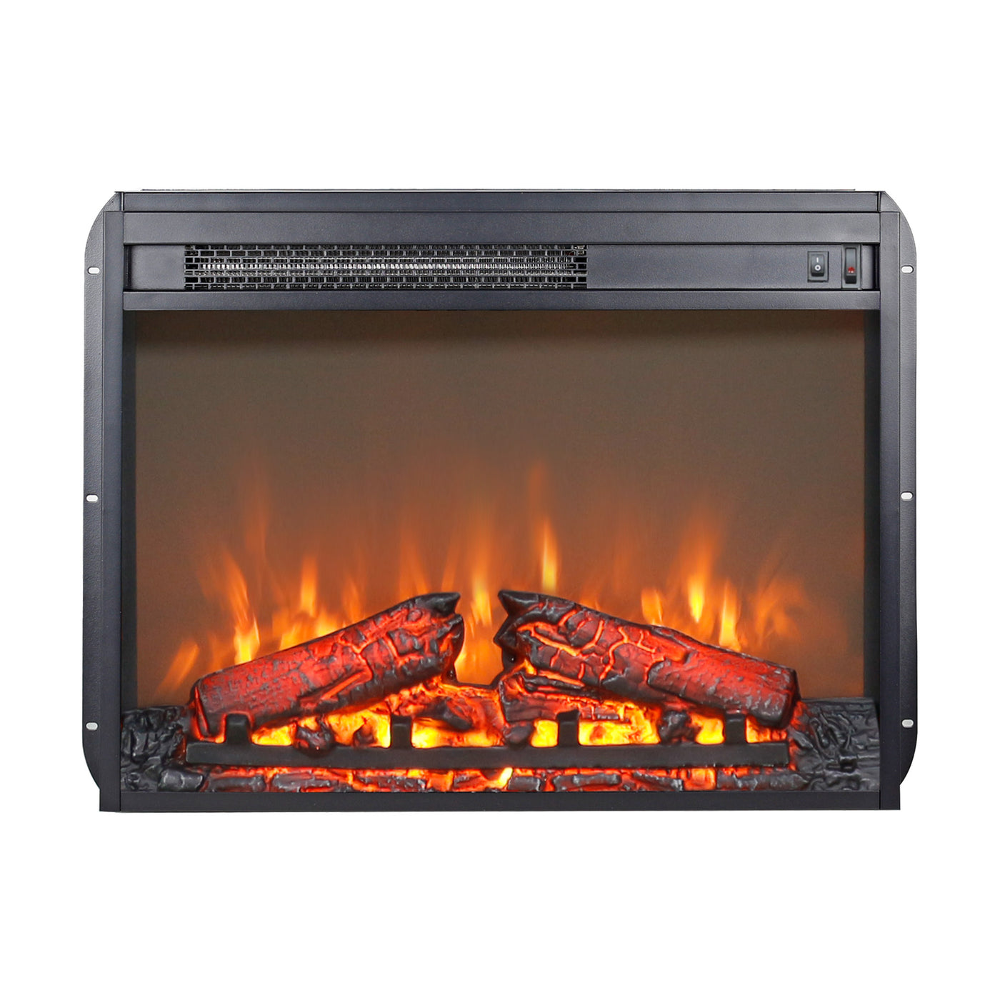 23 inch Electric Fireplace Insert Heater with Log Set and Flame