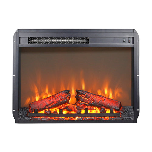 23 inch Electric Fireplace Insert Heater with Log Set and Flame