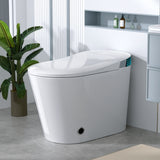 Modern Smart Toilet with Bidet Built In with Foot Kick