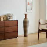 Hand-Woven PVC Rattan Floor Vase, 39.3 Inch Tall Decorative Vase