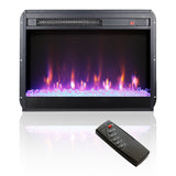 23" Electric Fireplace Insert Ultra Thin Heater Remote Control Timer