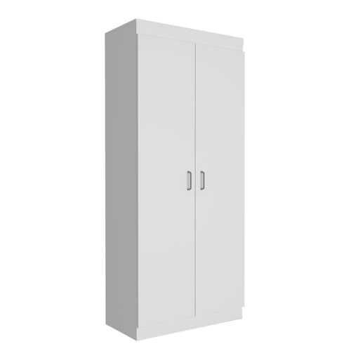 Pantry Cabinet - Double Door - Particle Board - White - 5 Shelves