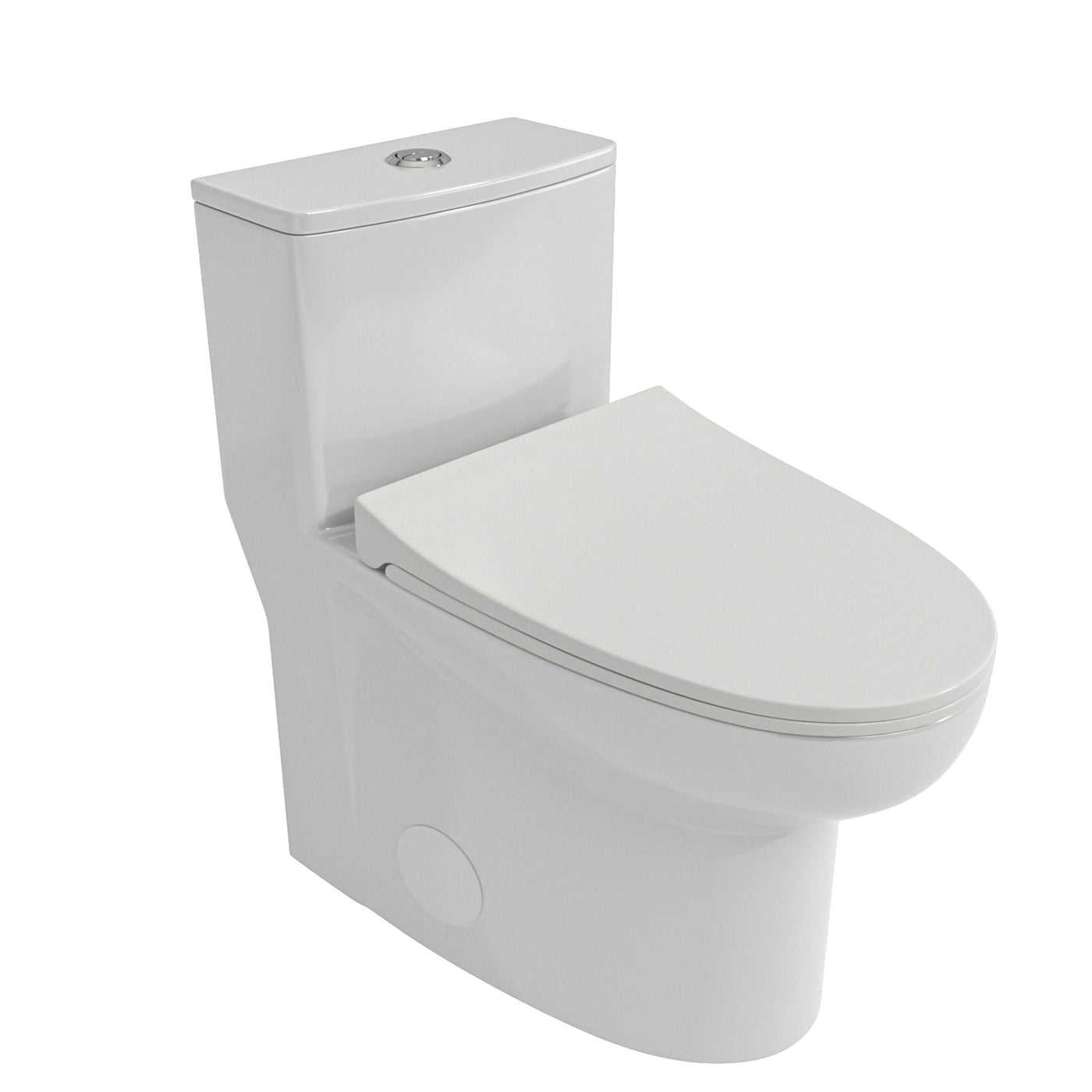 Modern Ceramic Dual Flush Soft Close Toilet White