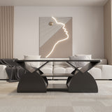 Round Engineered Wood Coffee Table with Storage Black