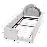 Twin Upholstered Platform Bed Pink