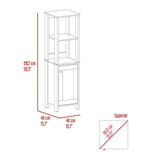 Linen Storage Cabinet - Single Door - Two Open Shelves