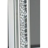Accent Wall Mirror - Beveled Mirrored Trim - Faux Crystal Inlay
