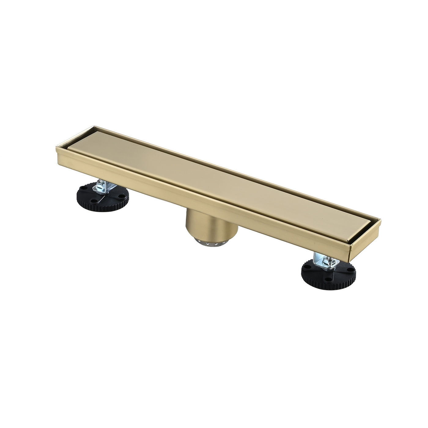 12 Inch Linear Shower Drain with Hair Strainer and Leveling Feet