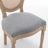 Set of 2 Solid Wood Dining Chair Grey