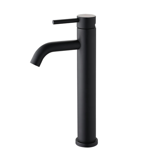 Single Hole Modern Bathroom Sink Faucet, Matte Black