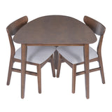 Engineered Wood Dining Set Brown