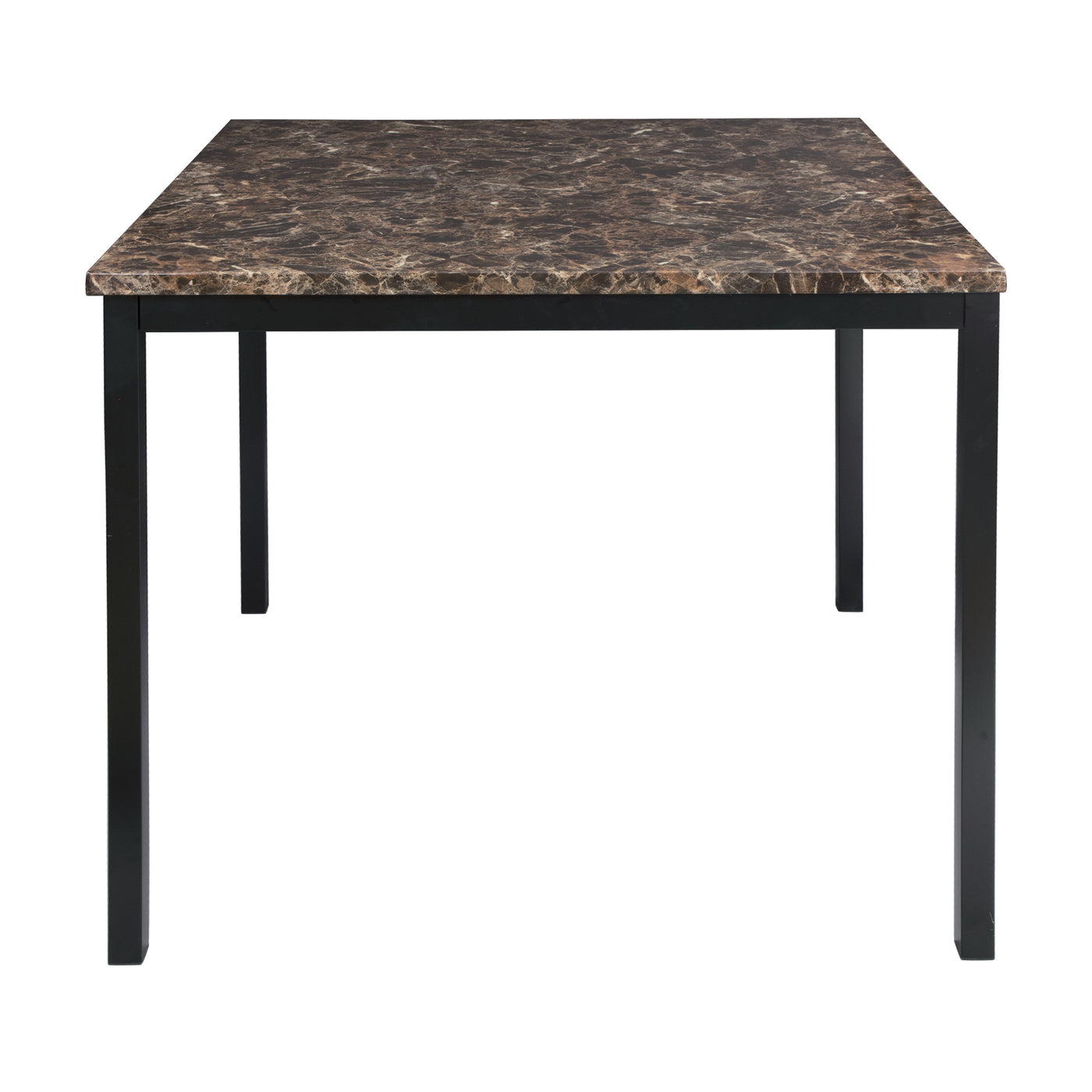 Counter Height Square Dining Table Metal Frame Faux Marble