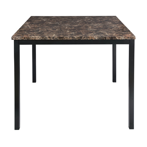 Counter Height Square Dining Table Metal Frame Faux Marble